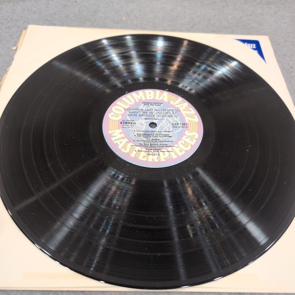 Columbia Jazz Masterpieces Radio Show Vol IV Dave Brubeck Promo Vinyl LP CAS1551 - Picture 5 of 6